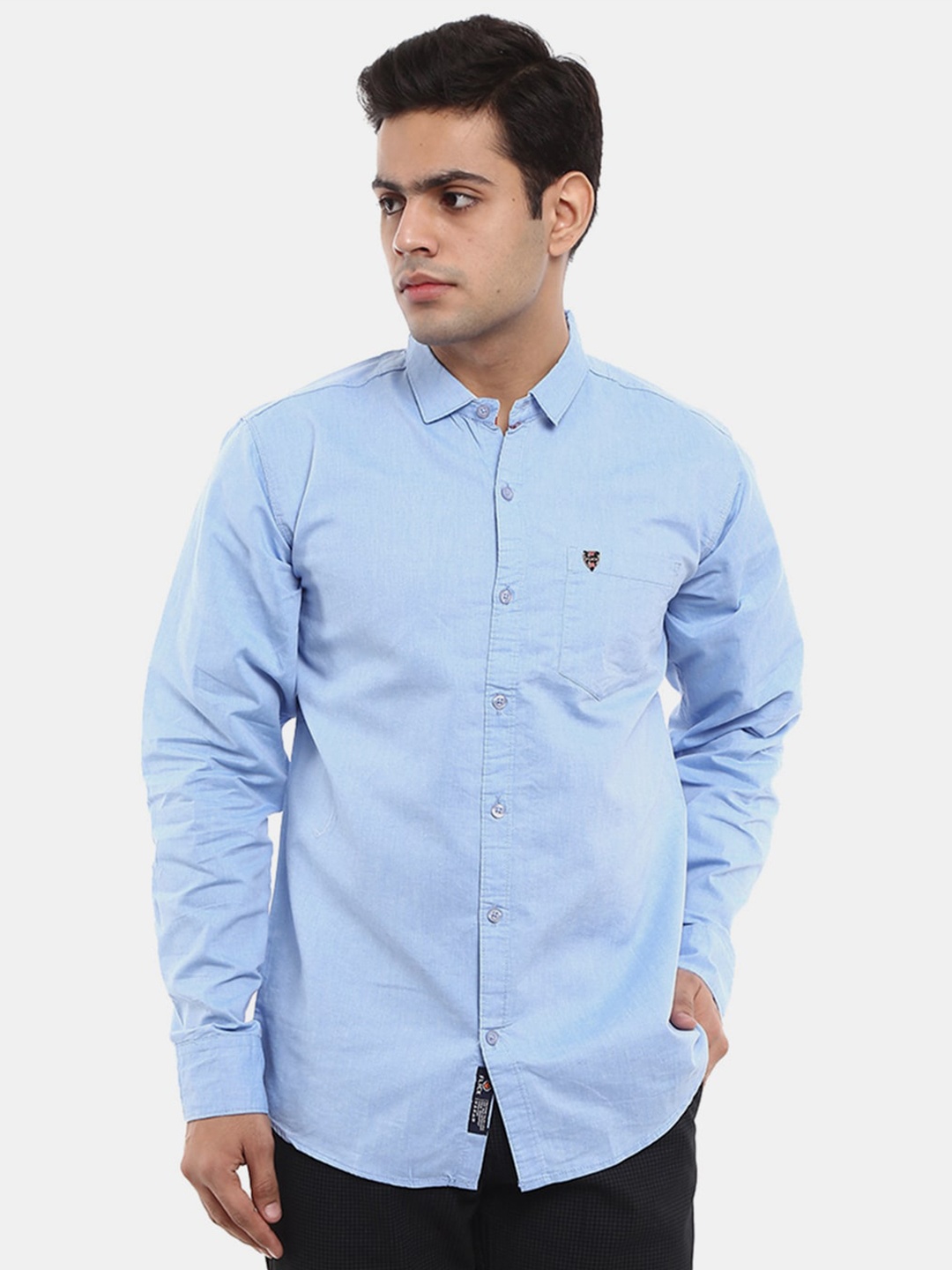 

V-Mart Men Blue Casual Cotton Shirt