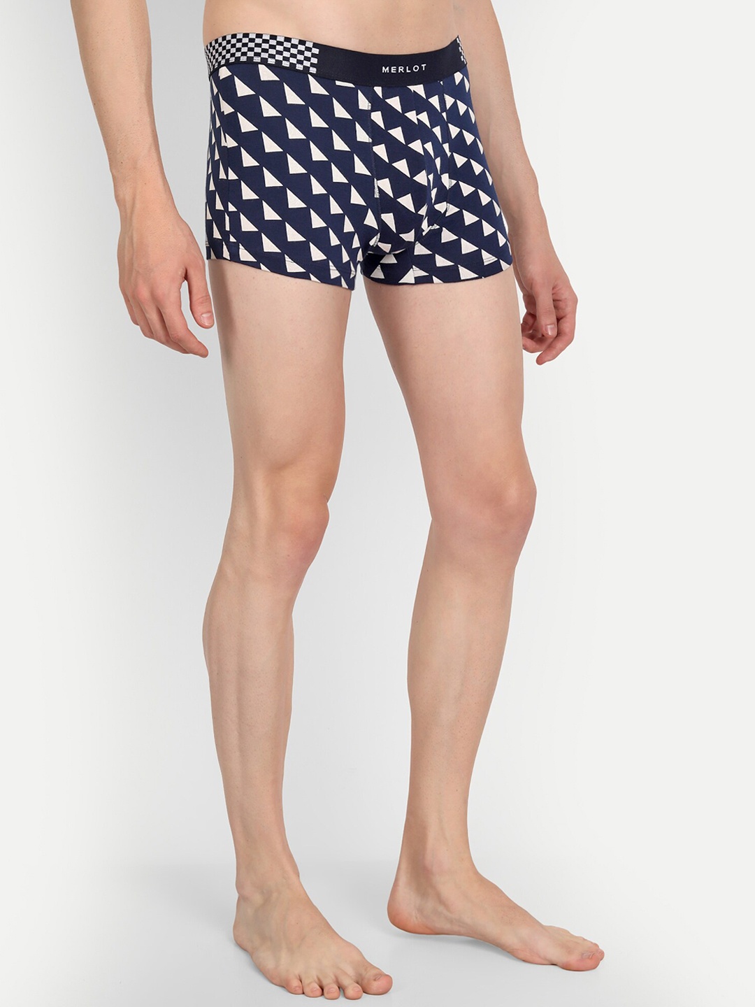 

MERLOT Men Pattern Trunks, Navy blue