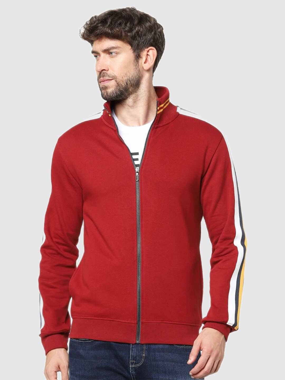 

Celio High Neck Cotton Sweatshirt, Red