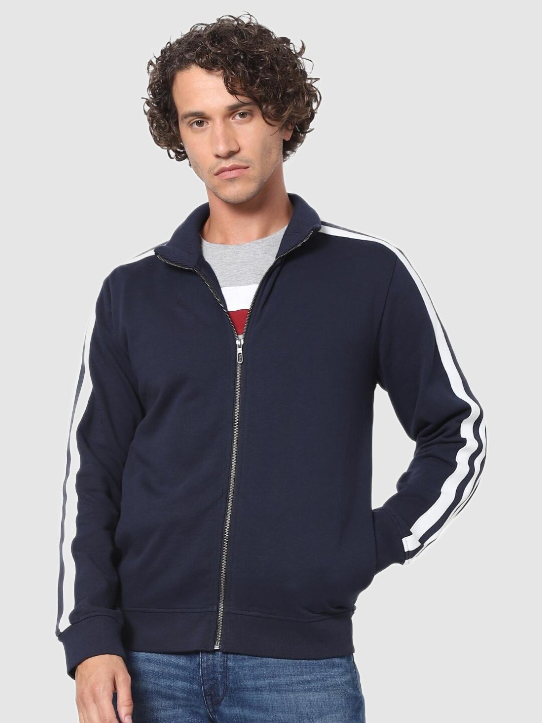 

Celio Men Navy Blue Cotton Sweatshirt