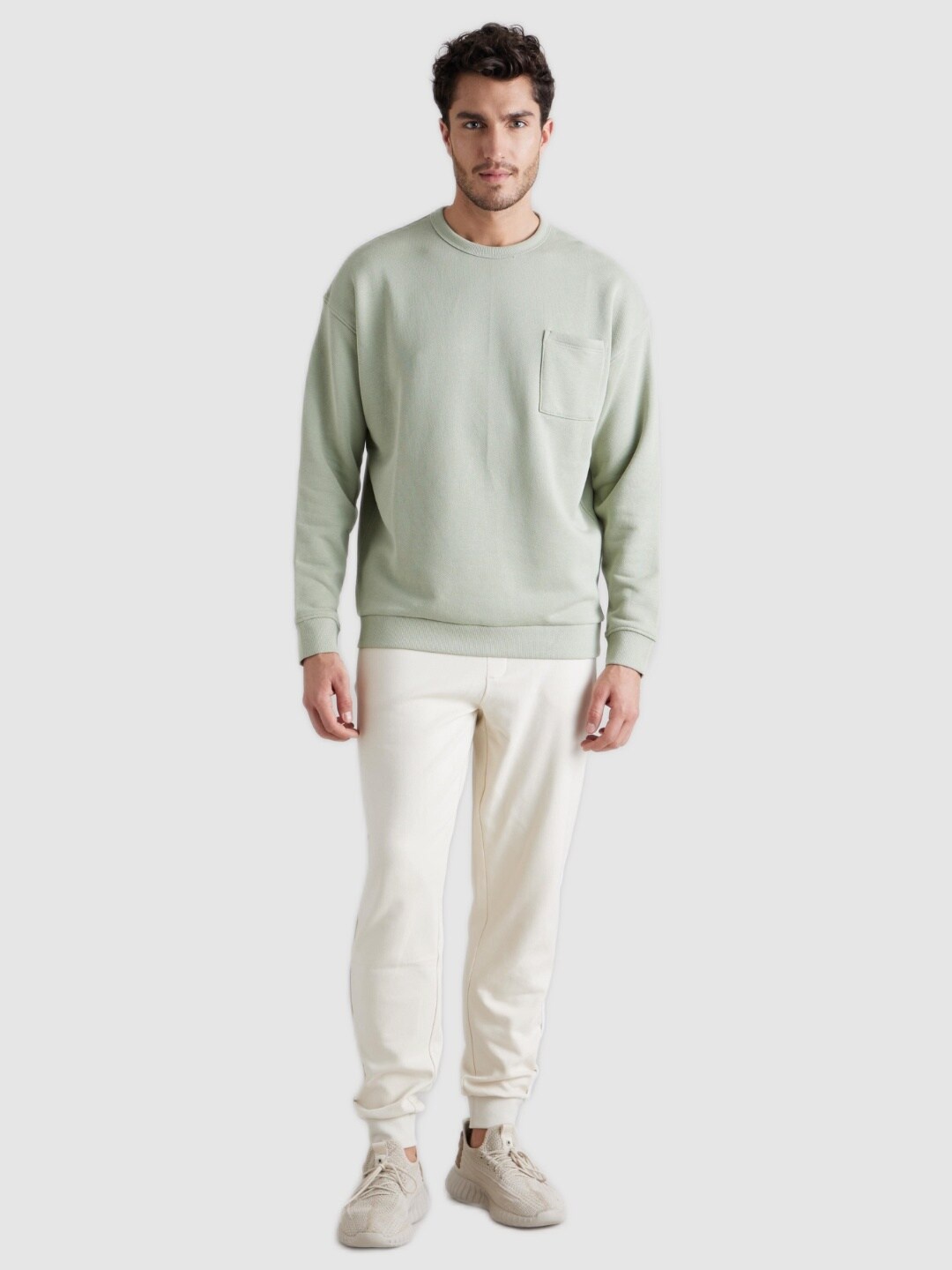 

Celio Round Neck Cotton Sweatshirt, Green