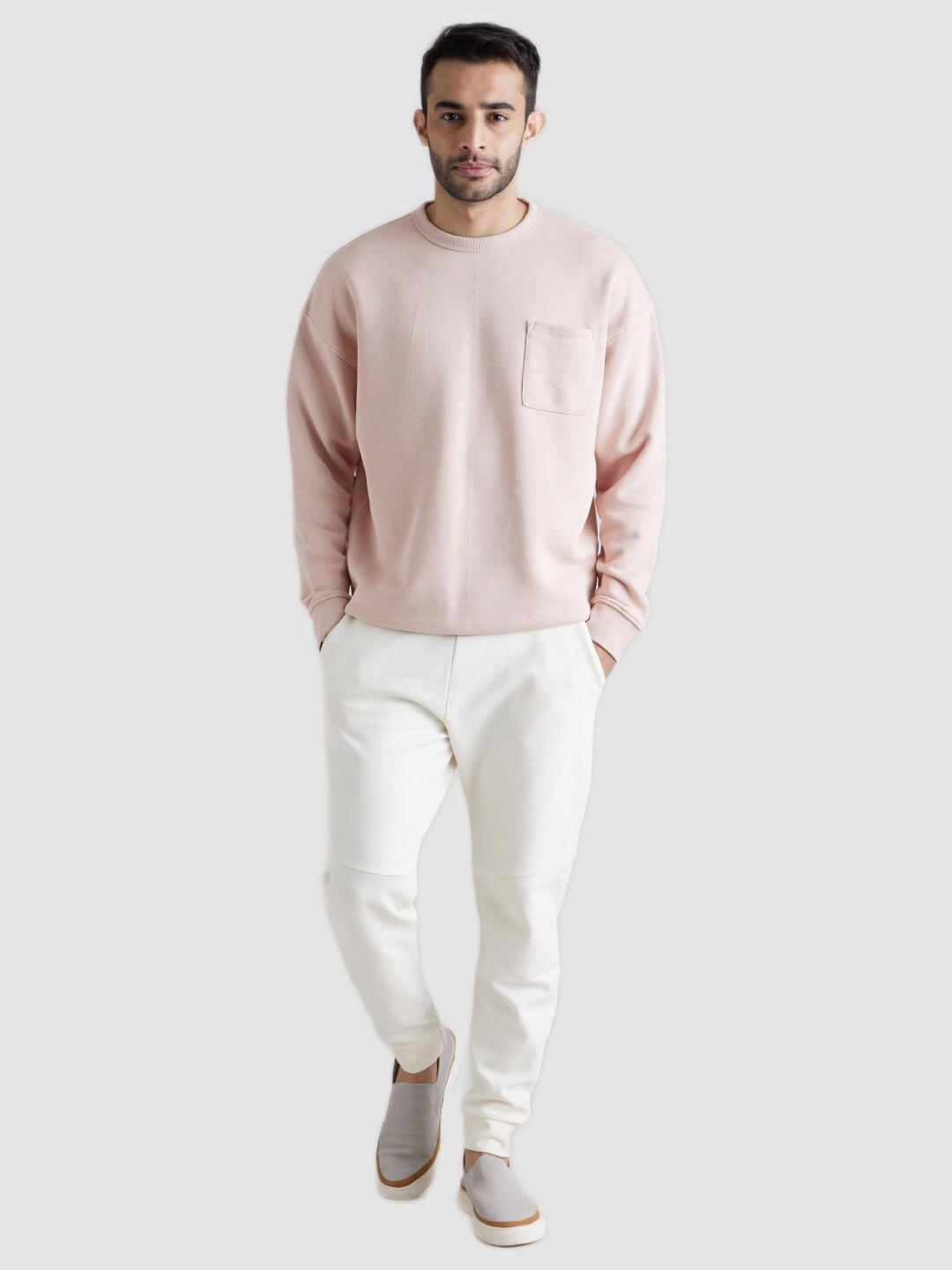 

Celio Round Neck Cotton Sweatshirt, Pink