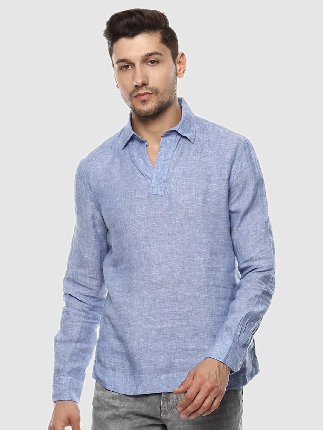 

Celio Men Classic Printed Casual Shirt, Blue