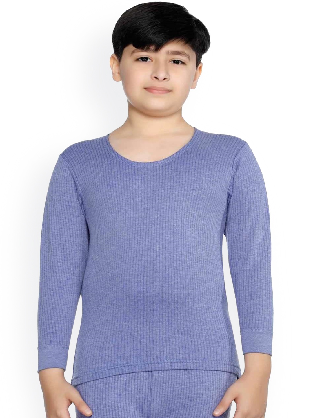 

Bodycare Kids Unisex Kids Blue Striped Cotton Thermal Set