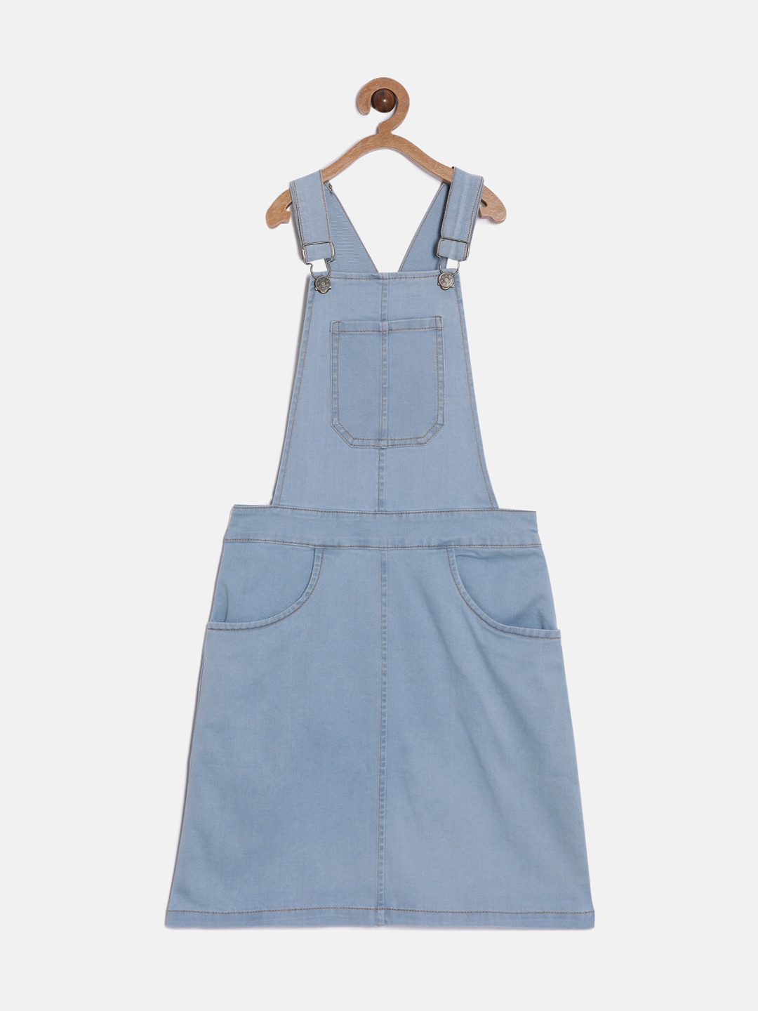

Kryptic Blue Denim Pinafore Dress