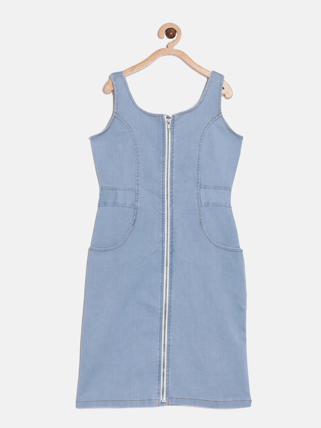 

Kryptic Blue Denim Sheath Dress