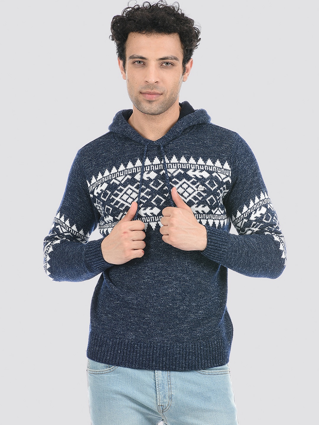 

Cloak & Decker by Monte Carlo Men Blue Acrylic Pullover Sweater
