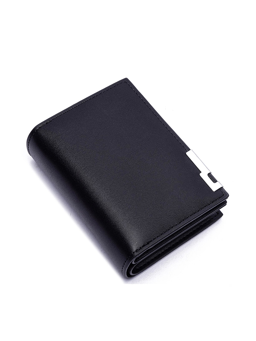 

FUR JADEN Black Solid Faux Leather Card Holder