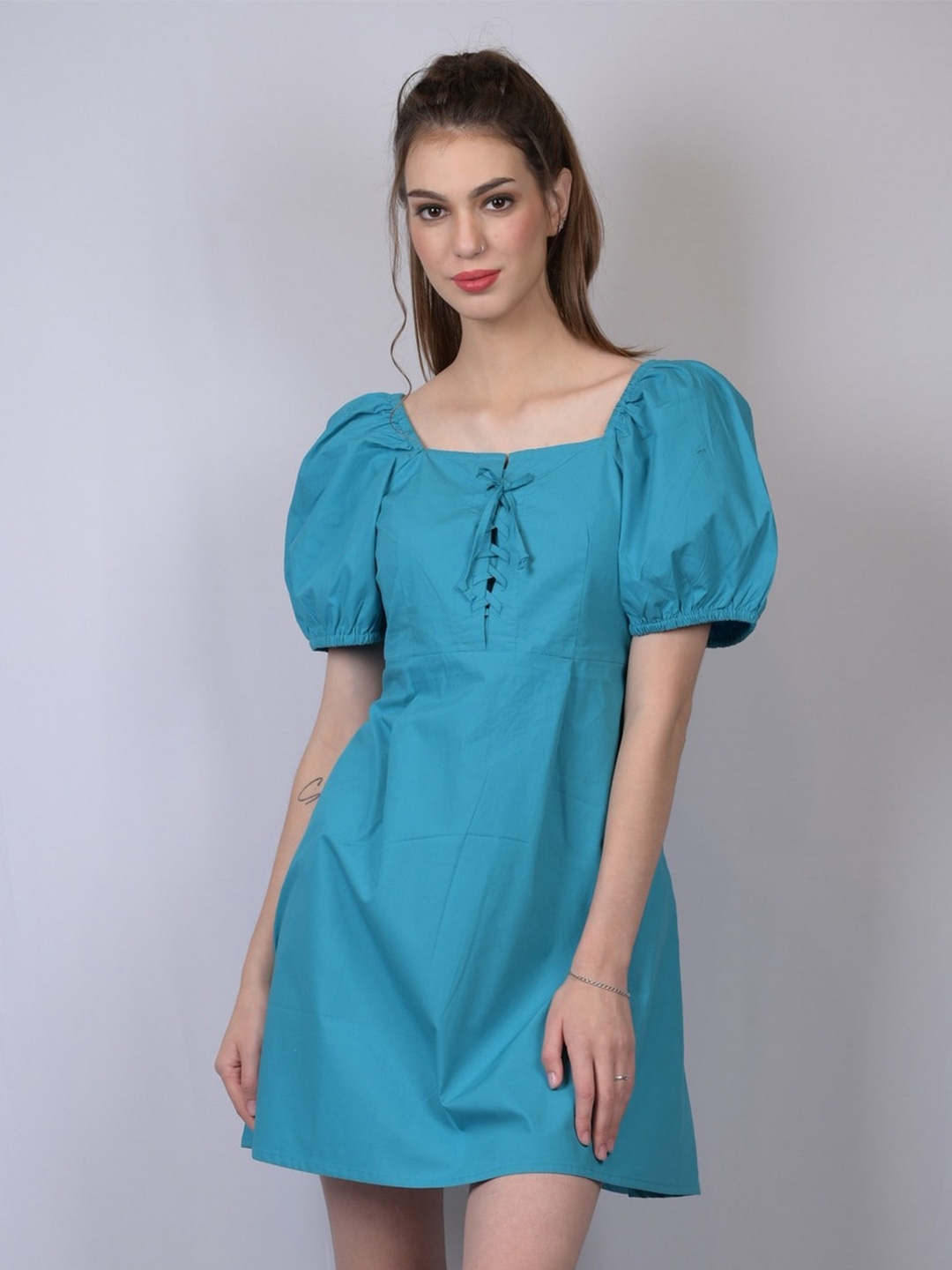 

OWO THE LABEL Turquoise Blue Dress
