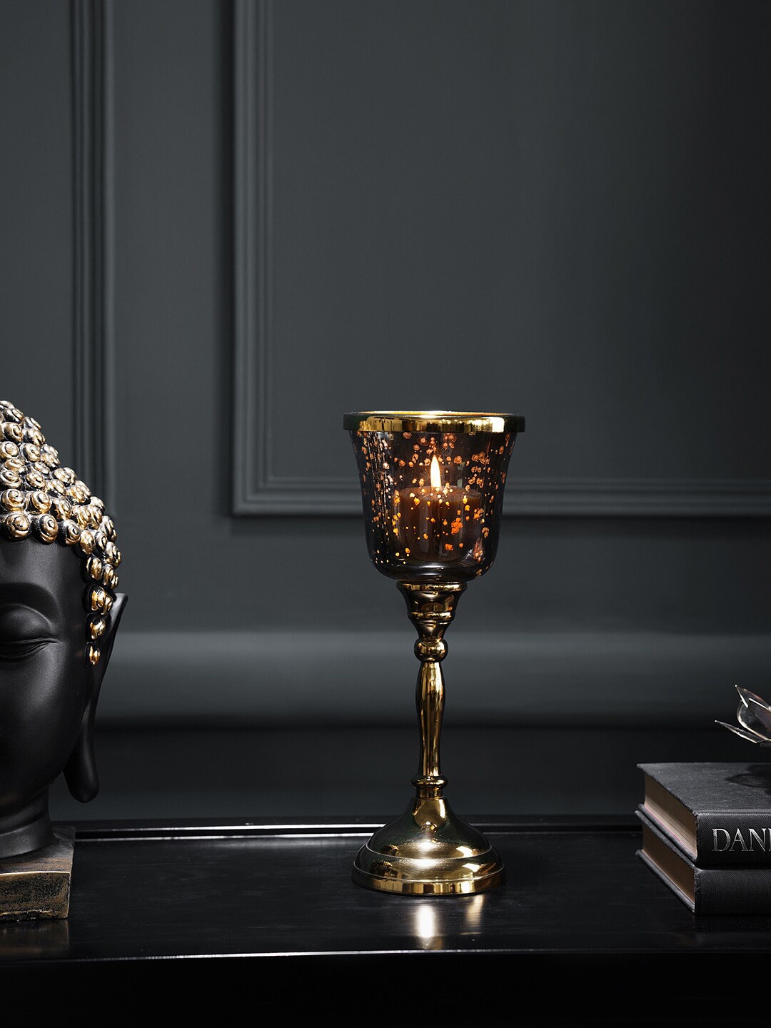 

Pure Home and Living Gold-Toned & Black Votive Candle Holders