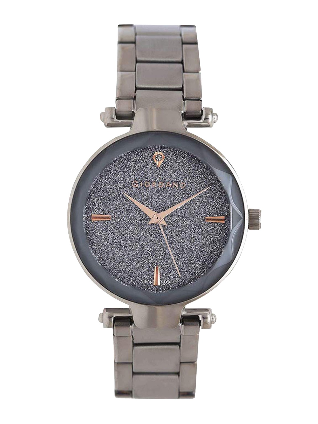 

GIORDANO Women Grey Embellished Dial & Grey Bracelet Style Straps Analogue Watch