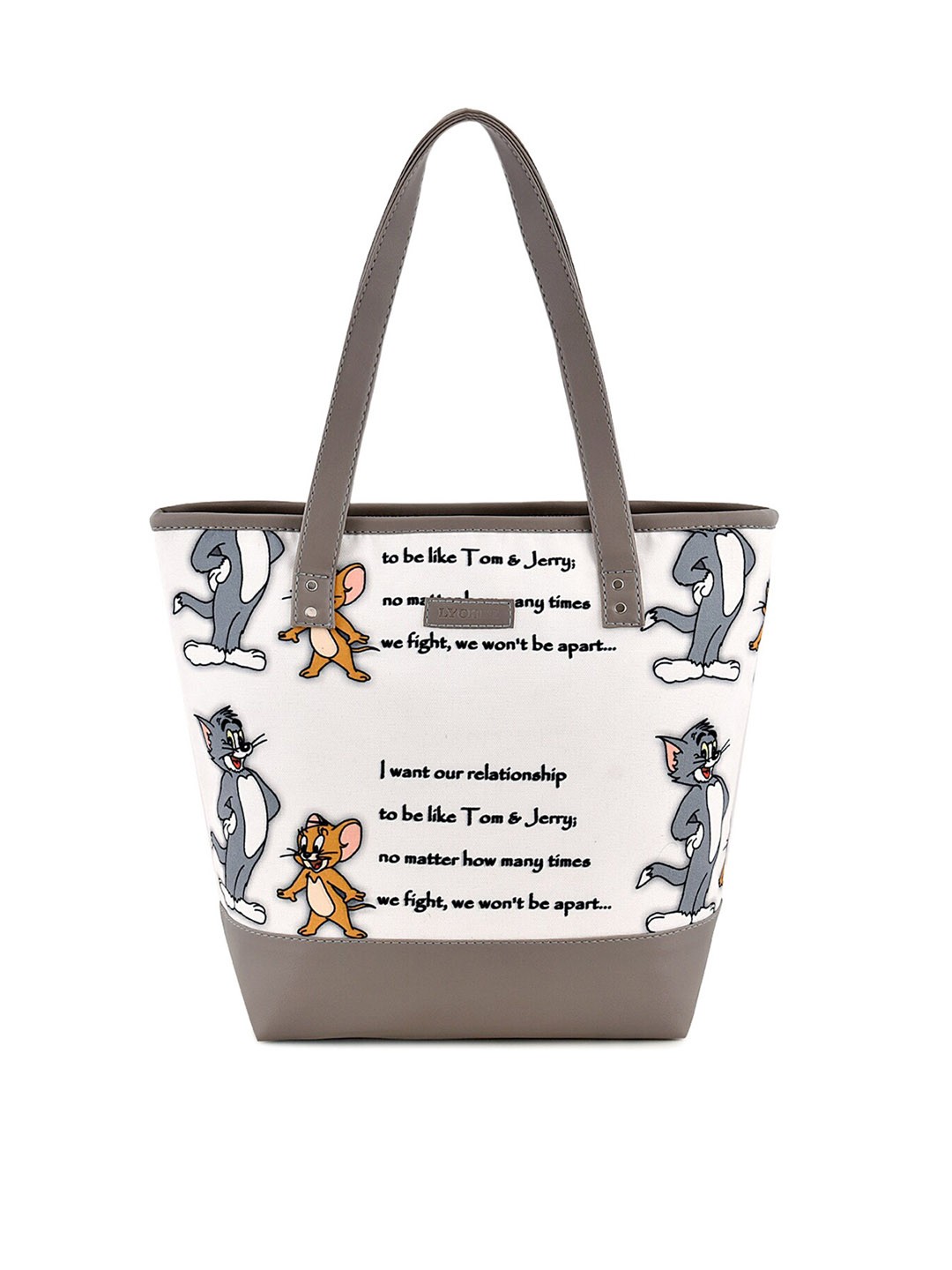 

Lychee bags Women Grey Printed Shopper Tote Bag