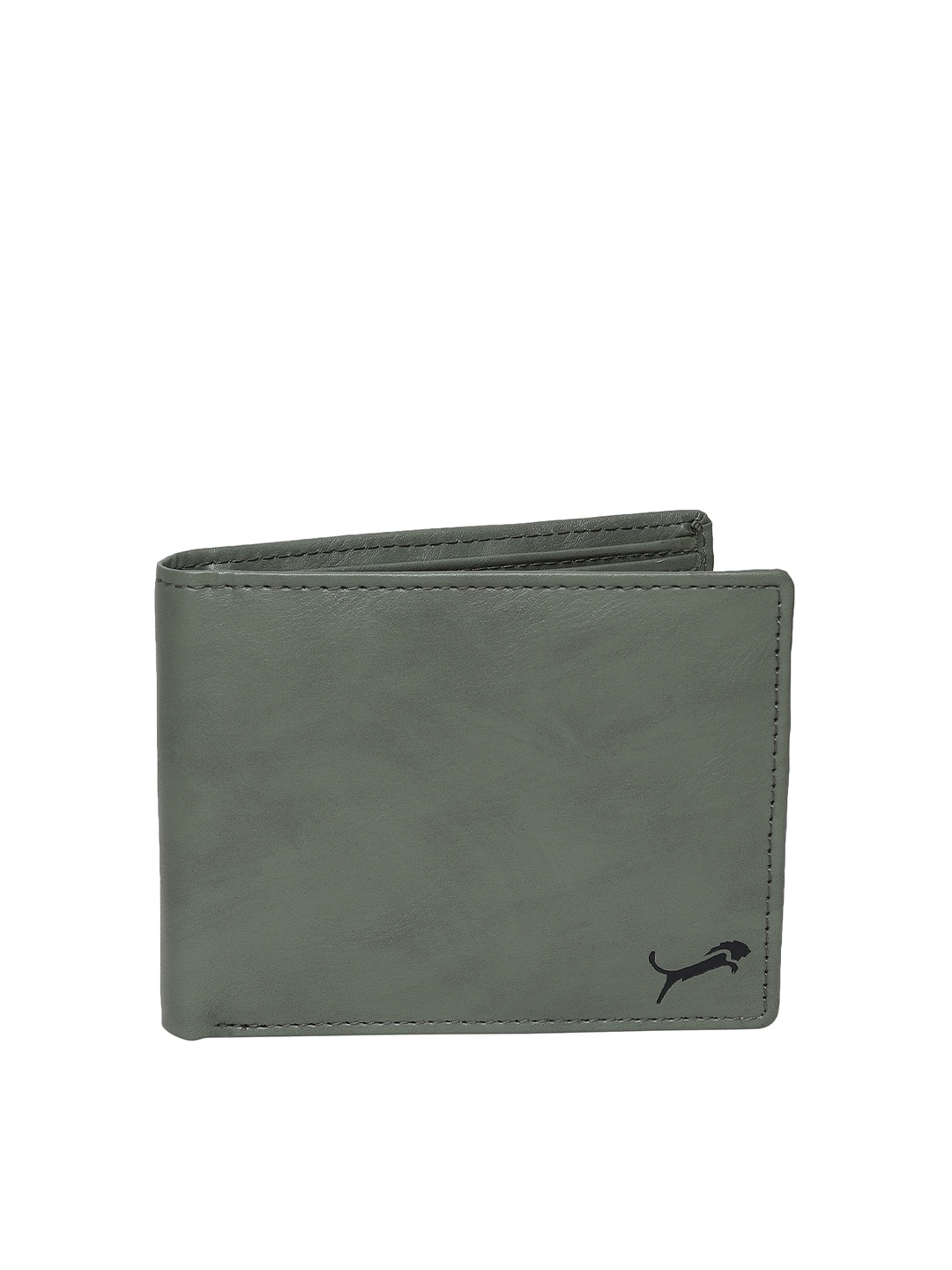 

WILD EDGE Men Grey PU Two Fold Wallet