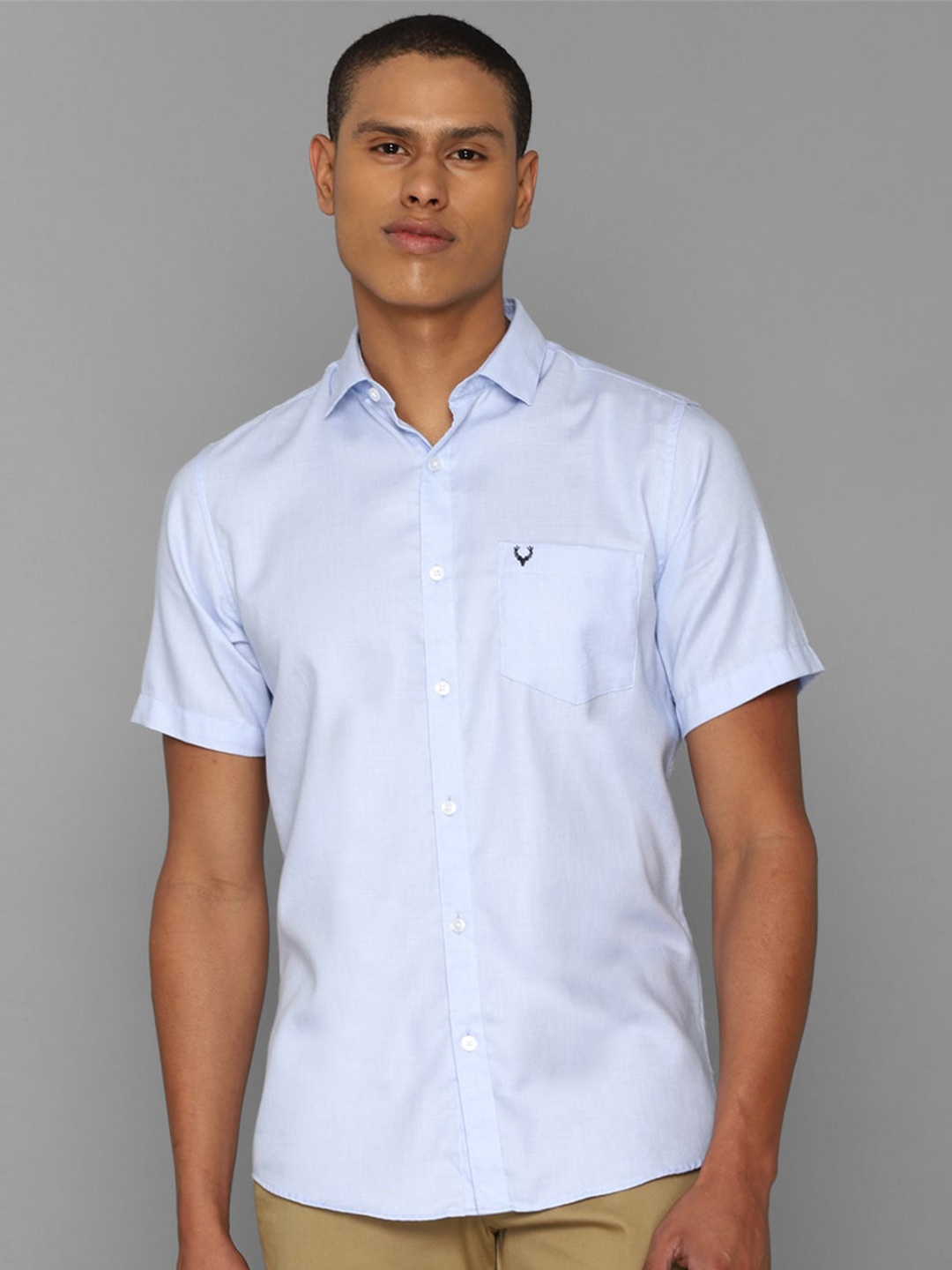 

Allen Solly Men Blue Slim Fit Casual Cotton Shirt