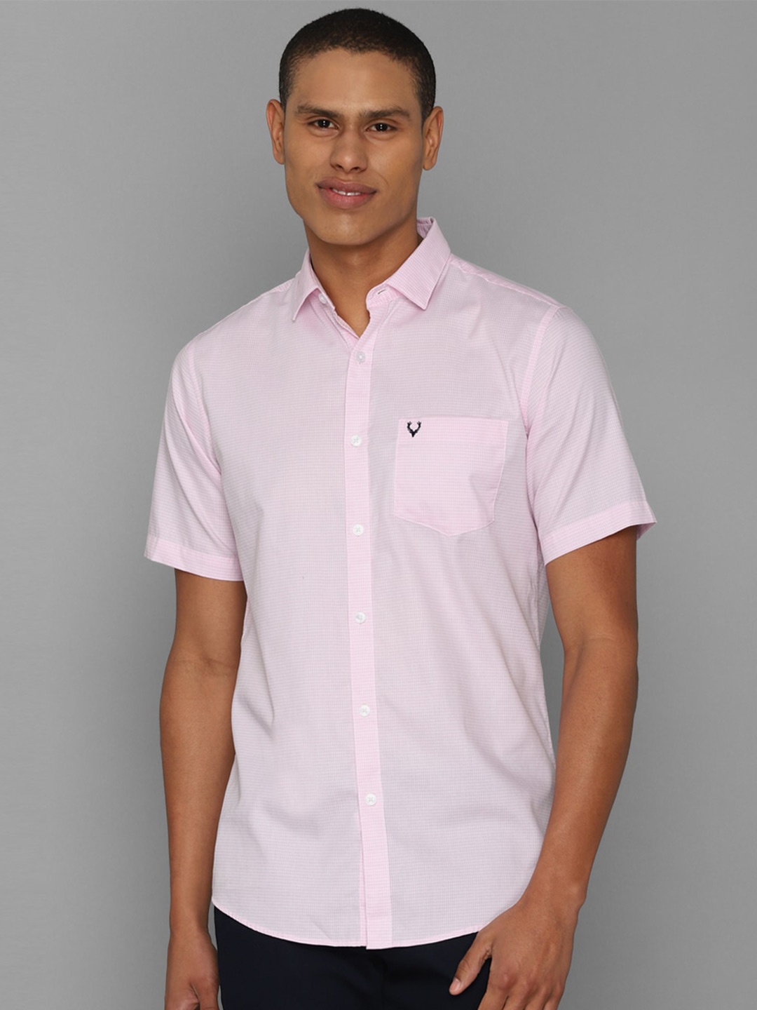 

Allen Solly Men Pink Slim Fit Casual Cotton Shirt