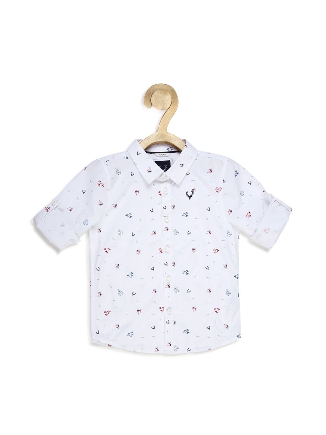 

Allen Solly Junior Boys Slim Fit Printed Casual Shirt, White