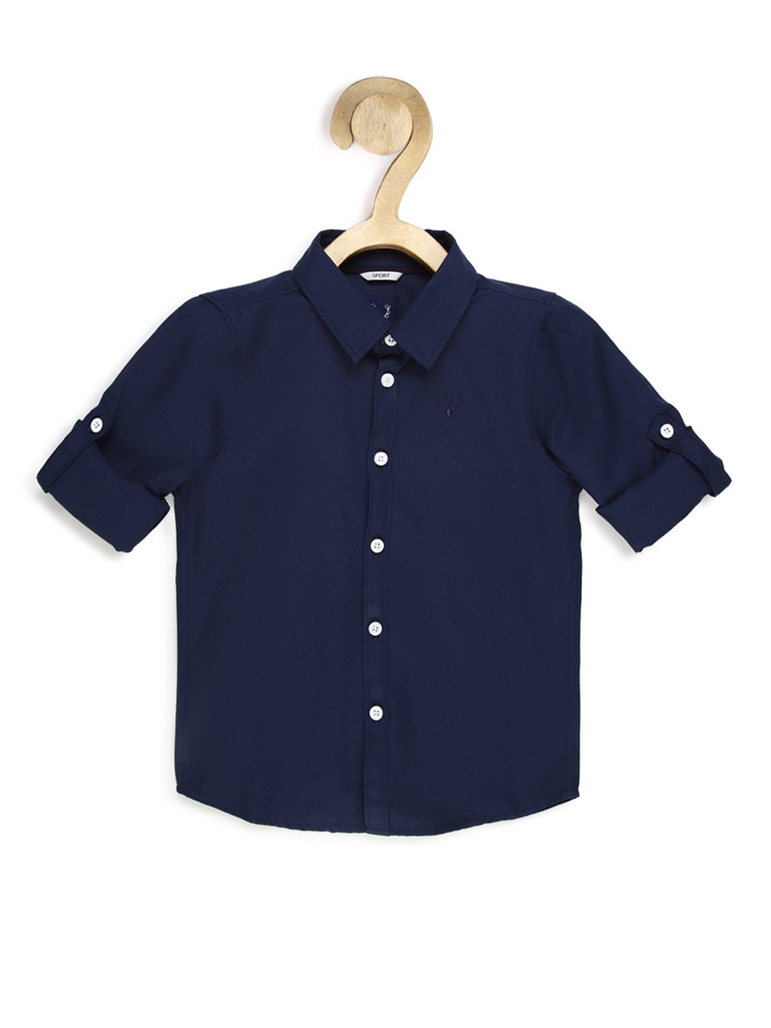 

Allen Solly Junior Boys Navy Blue Slim Fit Casual Shirt
