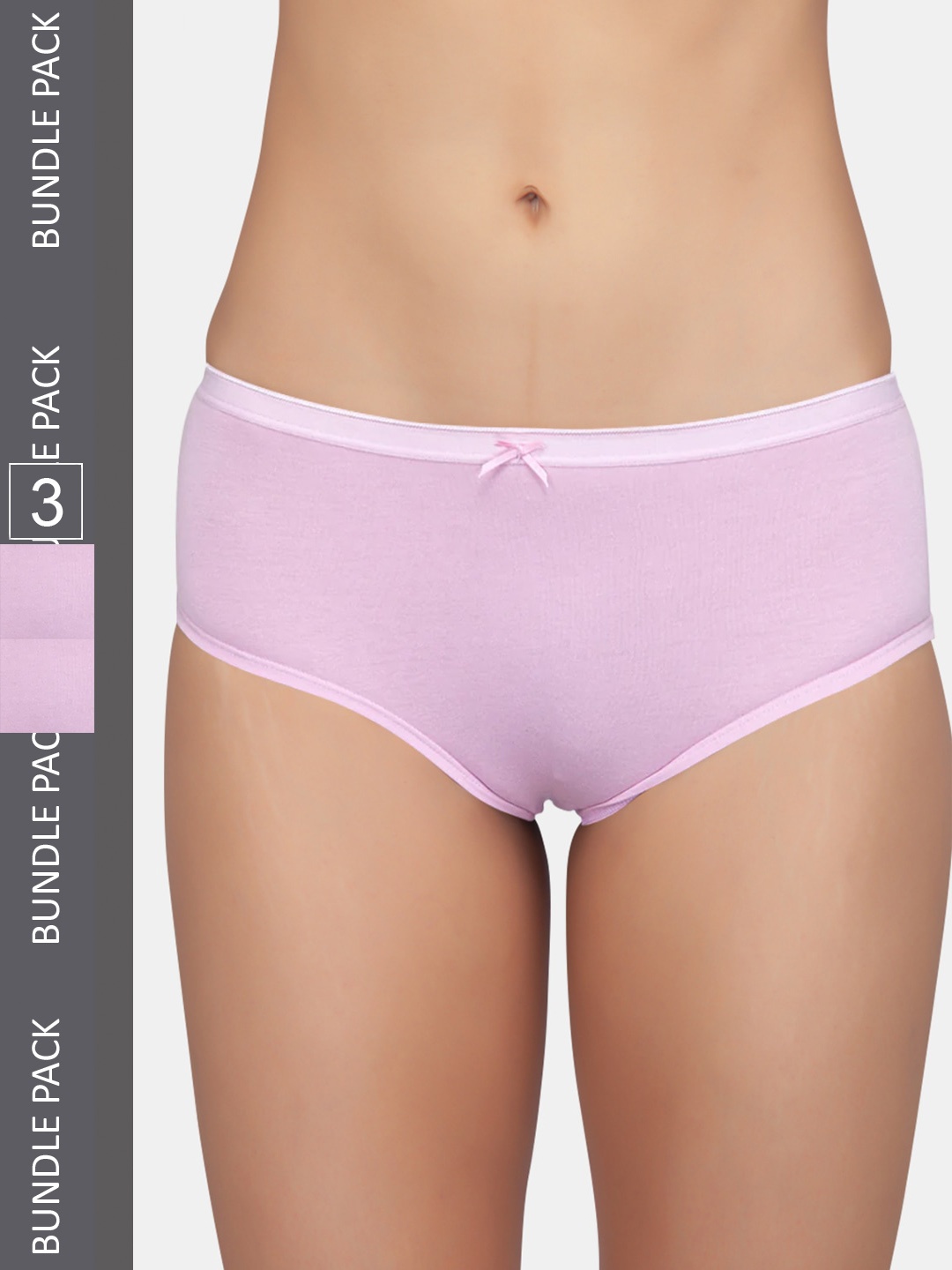 

Kalyani Women Pack Of 3 Mauve Solid Mid Rise Anti Bacterial Hipster Briefs