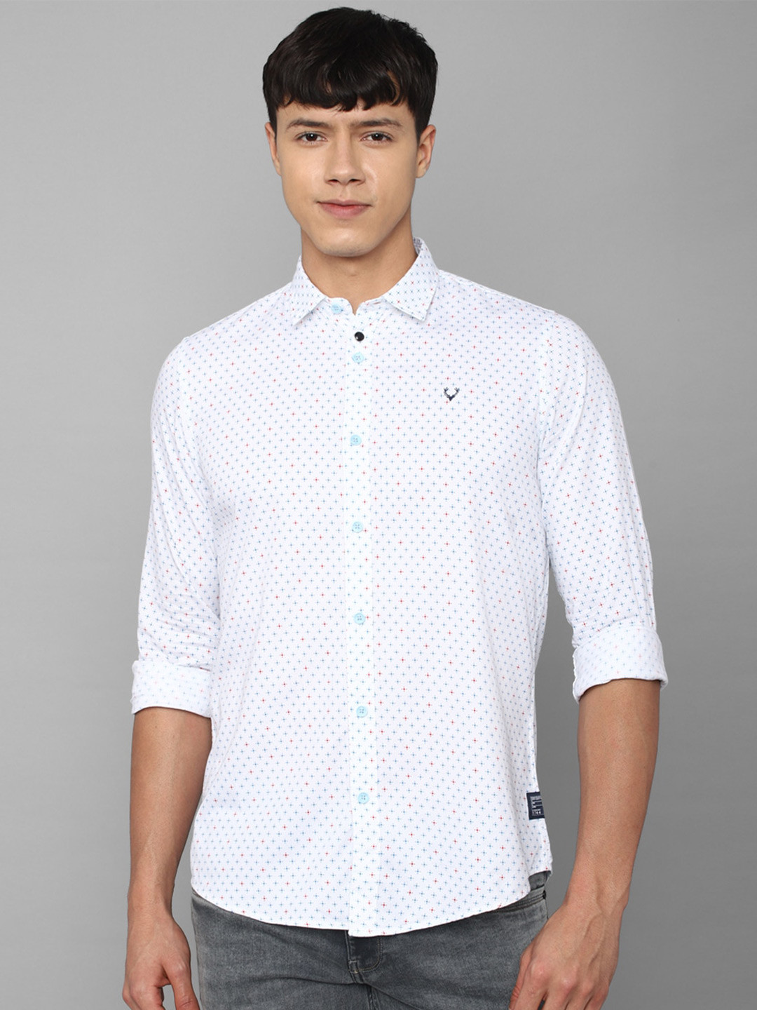 

Allen Solly Sport Men Printed Pure Cotton Casual Shirt, White