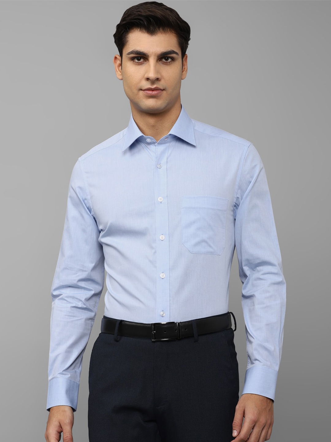 

Louis Philippe Men Blue Slim Fit Pure Cotton Formal Shirt