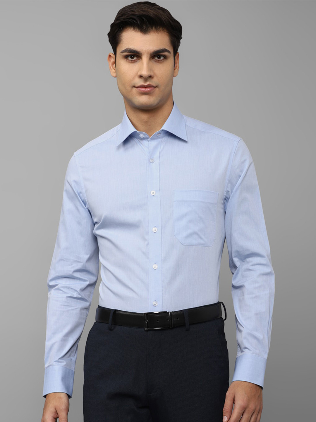 

Louis Philippe Men Blue Cotton Slim Fit Formal Shirt
