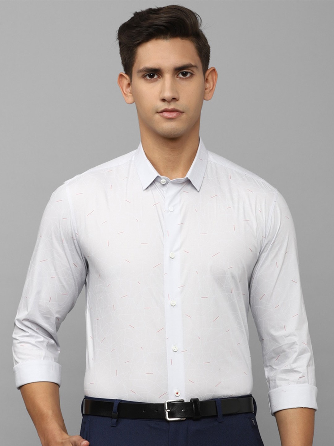 

Louis Philippe Sport Men White Slim Fit Printed Casual Shirt