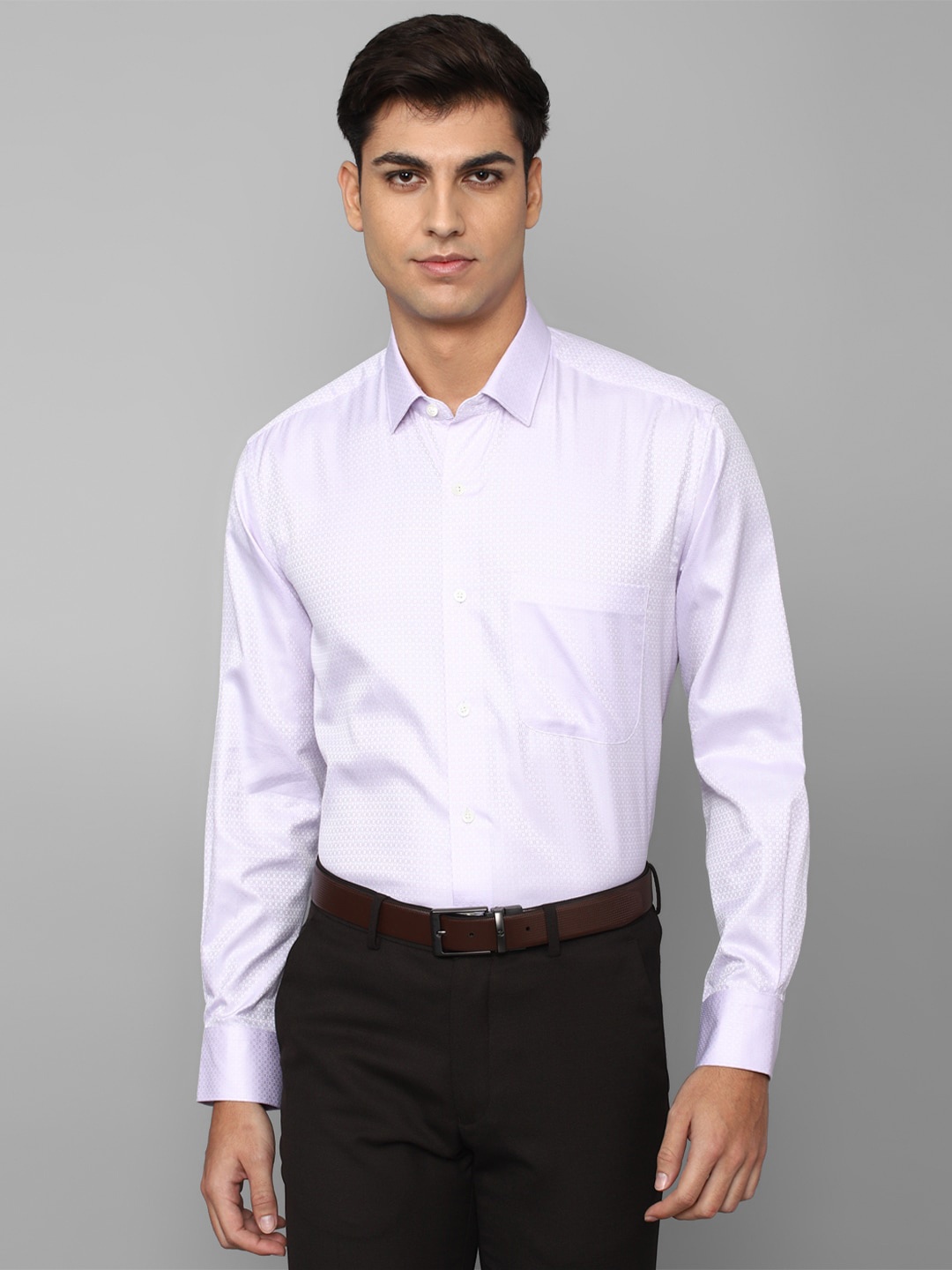 

Luxure by Louis Philippe Men Purple Slim Fit Pure Cotton Formal Shirt