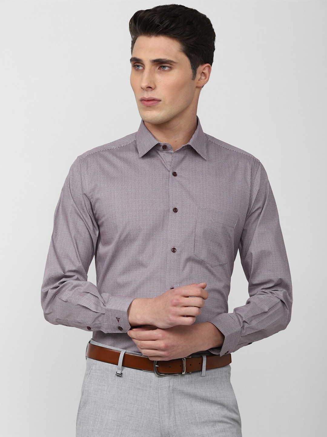 

Van Heusen Men Formal Shirt, Purple