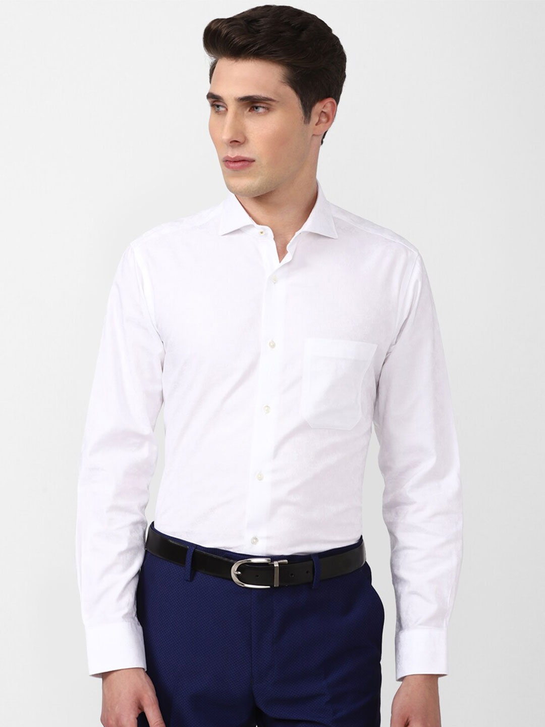 

Van Heusen Men White Cotton Formal Shirt