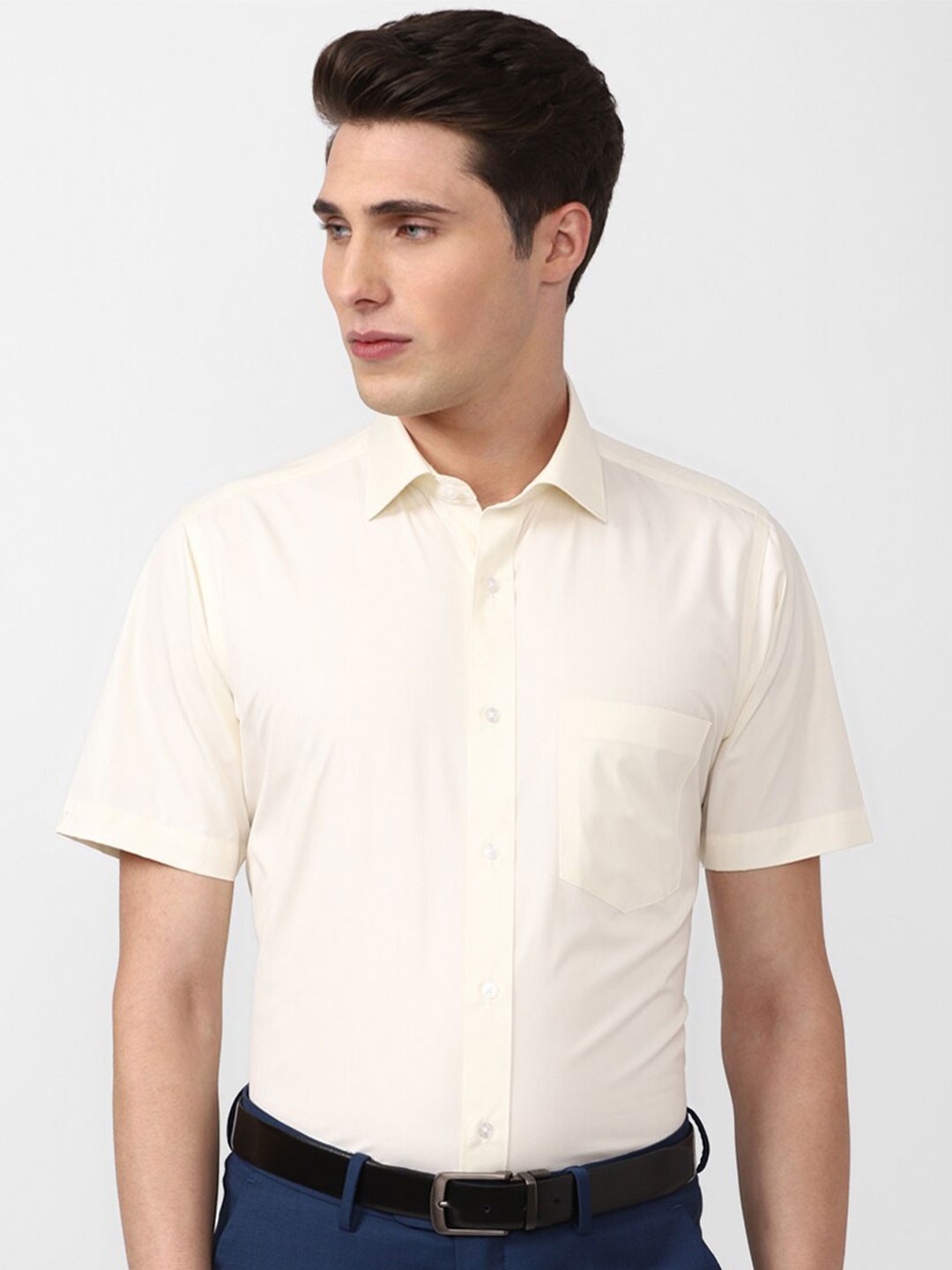 

Van Heusen Short Sleeves Formal Shirt, Cream