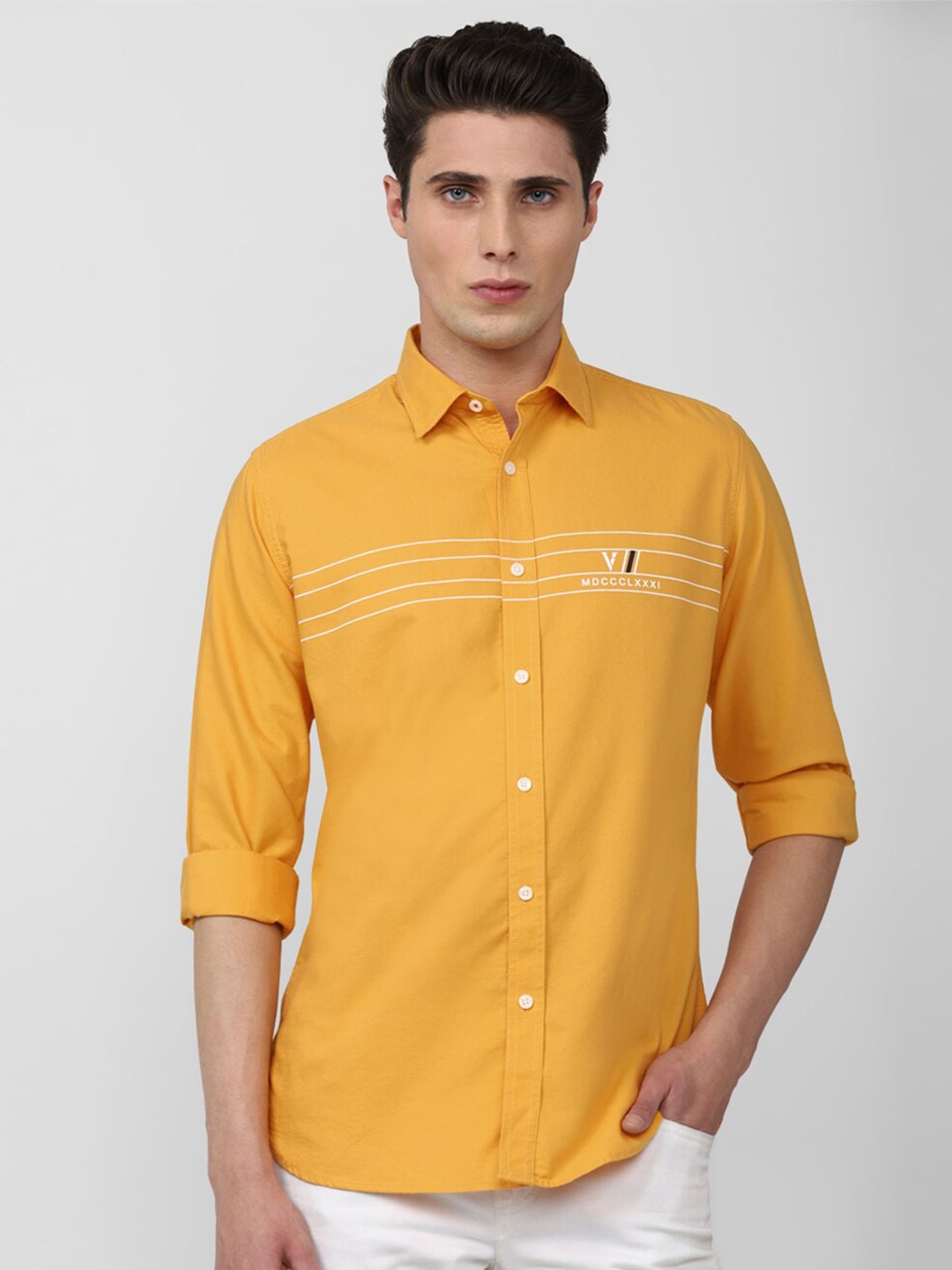 

Van Heusen Sport Men Orange Pure Cotton Casual Shirt