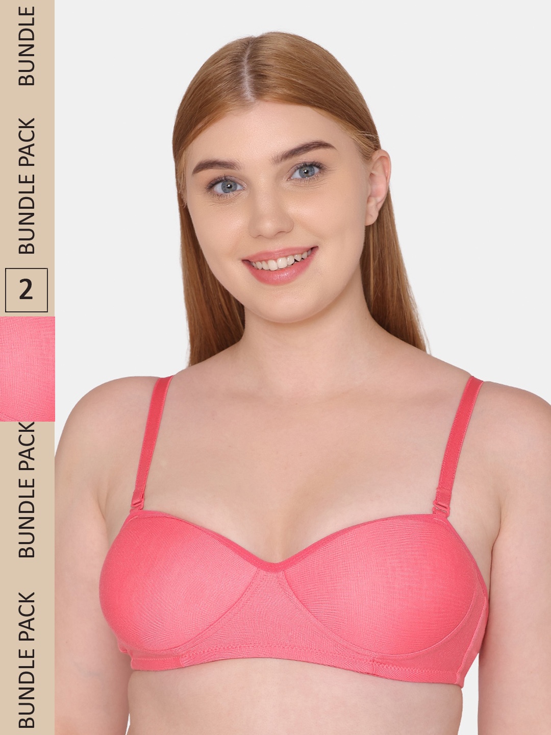 

KOMLI Coral Pack Of 2 Lightly Padded Bra