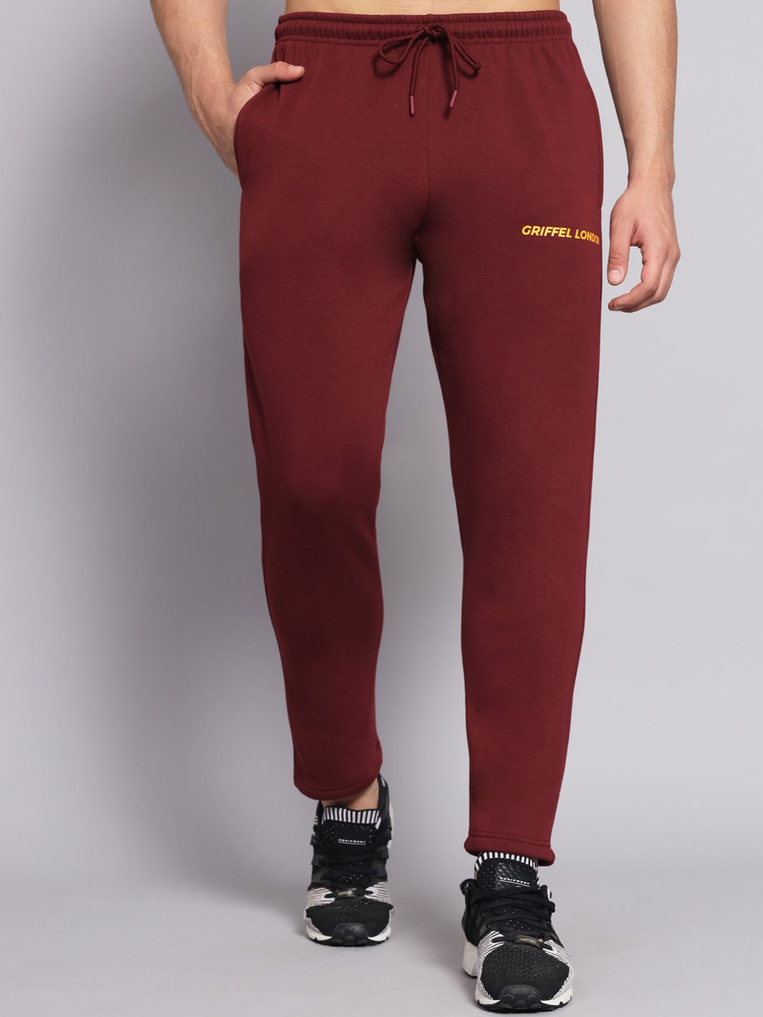 

GRIFFEL Men Maroon Cotton Track Pants