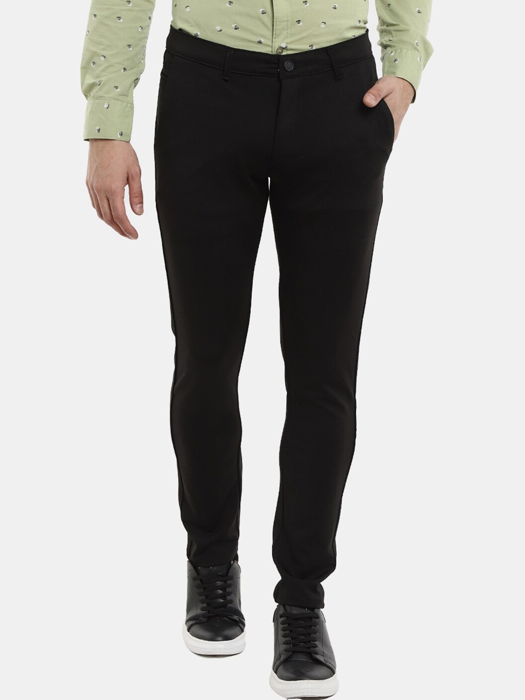 

V-Mart Men Black Classic Cotton Trousers