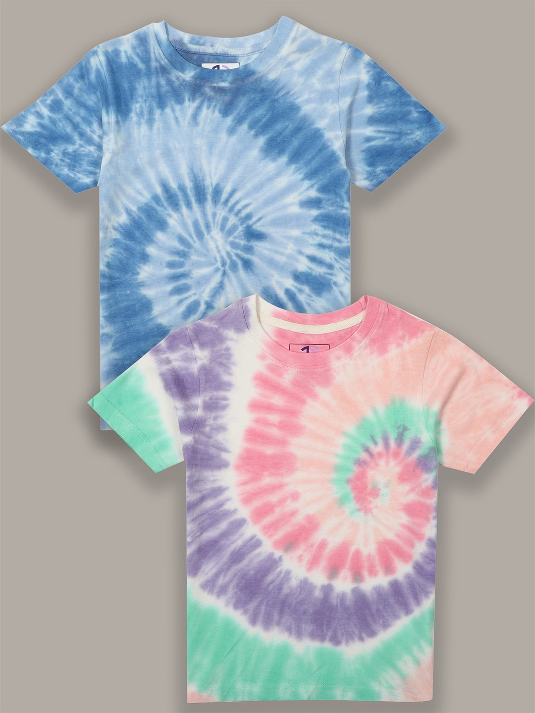 

Jumping Joey Boys Blue & Pink Tie and Dye Pack of 2 Pure Cotton T-shirt