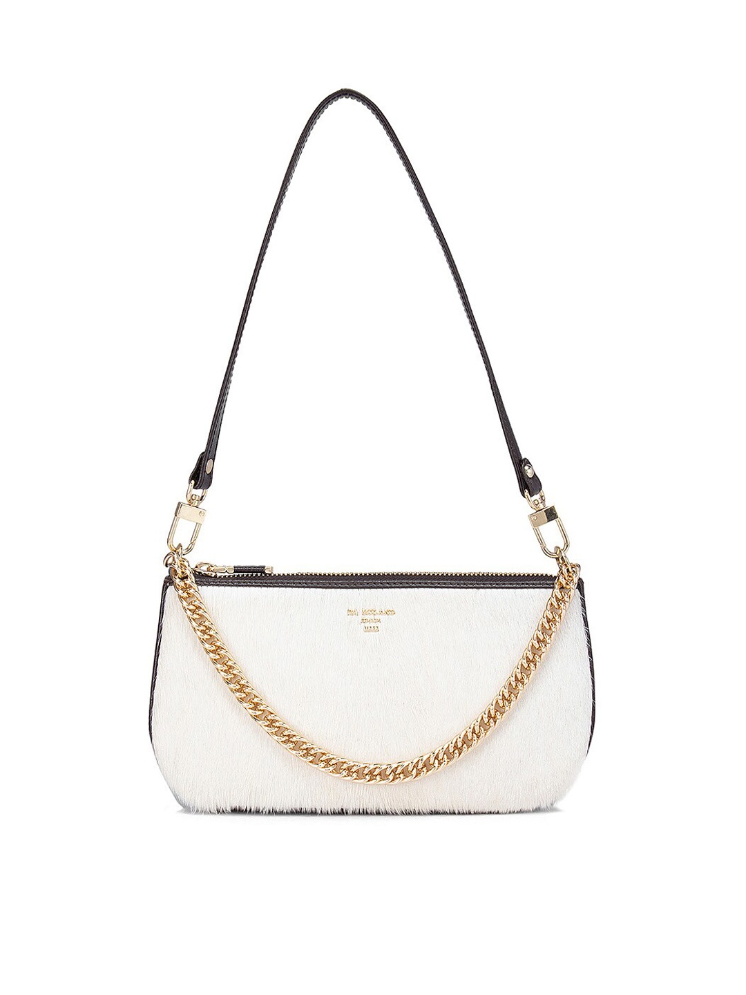 

Da Milano White Leather Structured Sling Bag