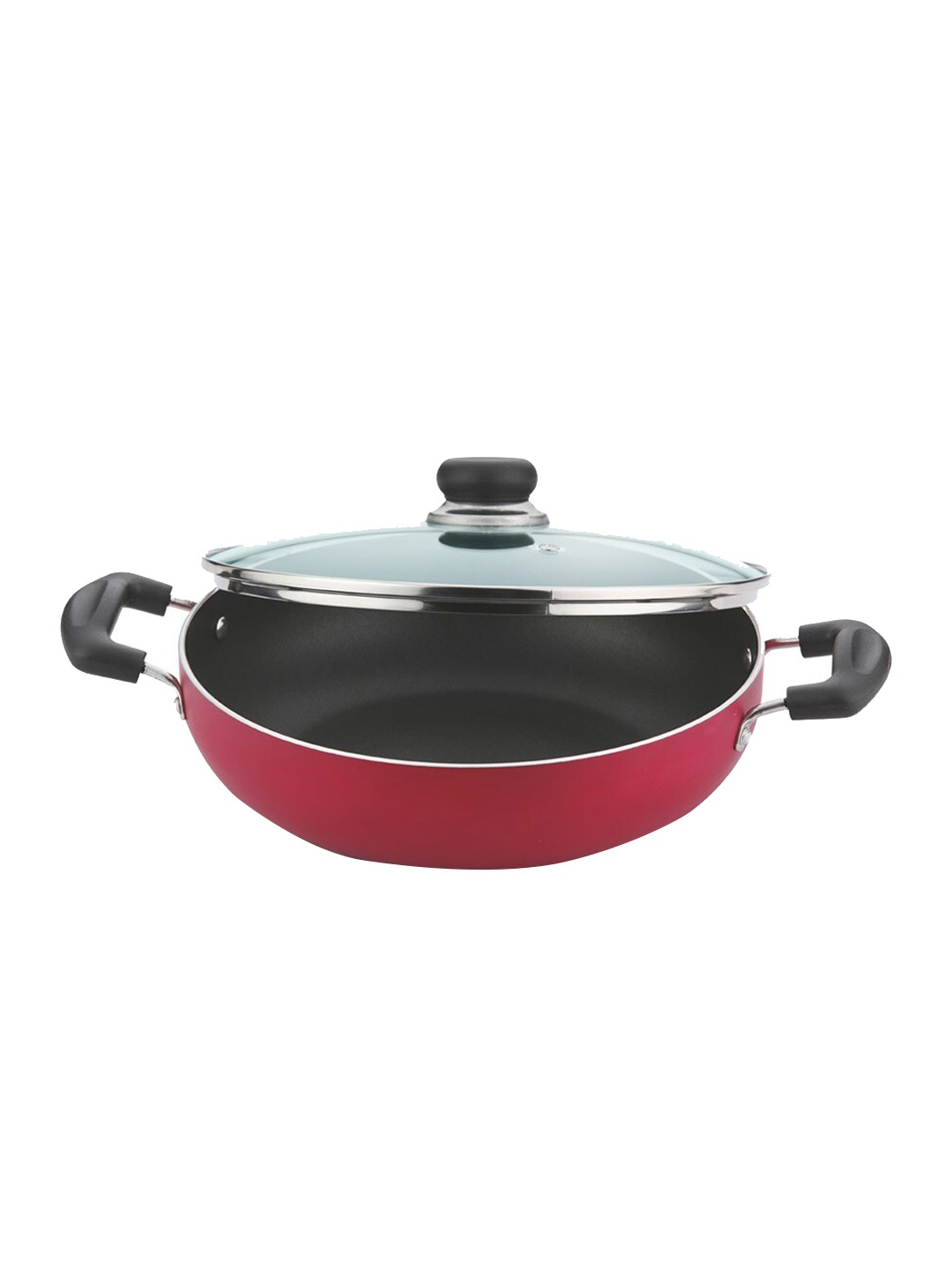 

Vinod Red & Black Hard Anodised Induction Friendly Handi With Lid 3.8L