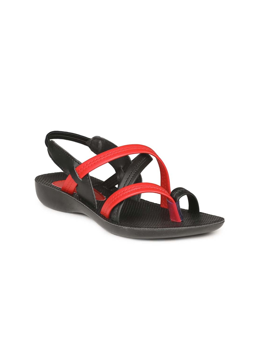 

Paragon Women Black & Red Colourblocked One Toe Flats