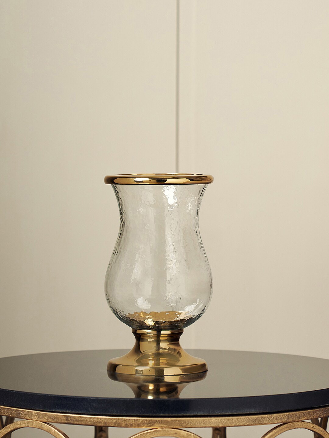 

Pure Home and Living Gold-Toned & Transparent Glass Votive Holder