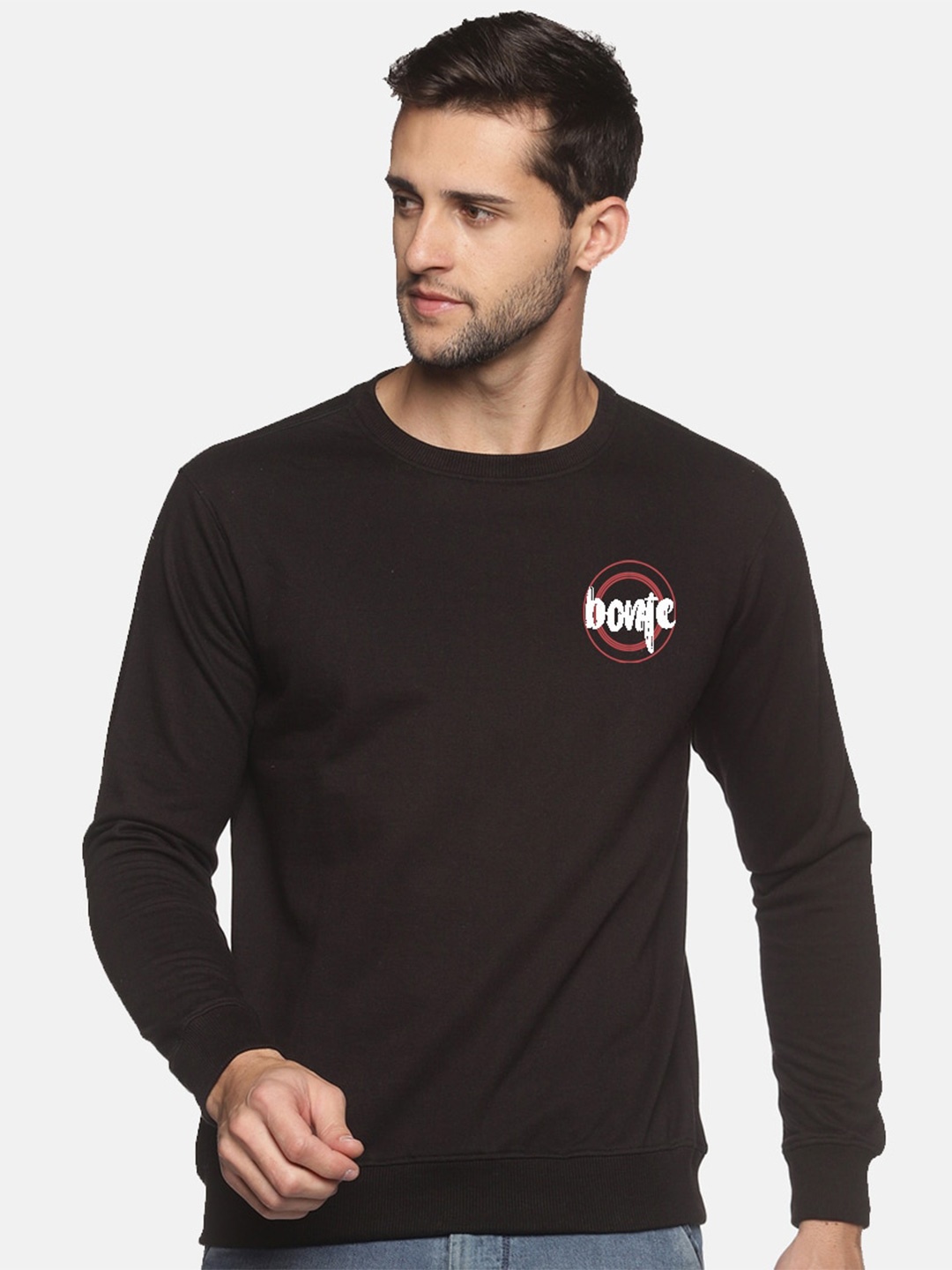 

THE BONTE Cotton Pullover Sweatshirt, Black