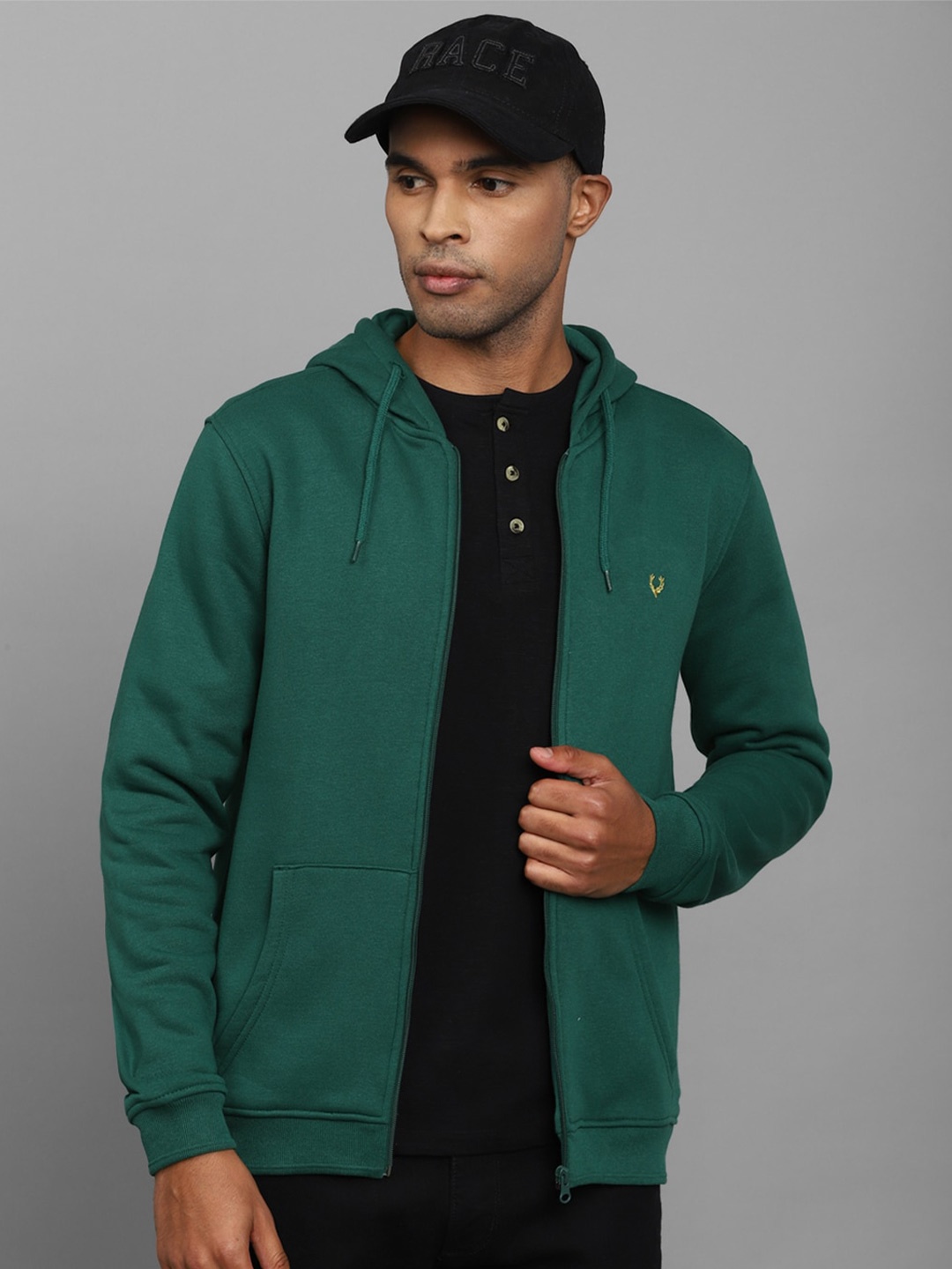 

Allen Solly Hooded Cotton Sweatshirt, Green