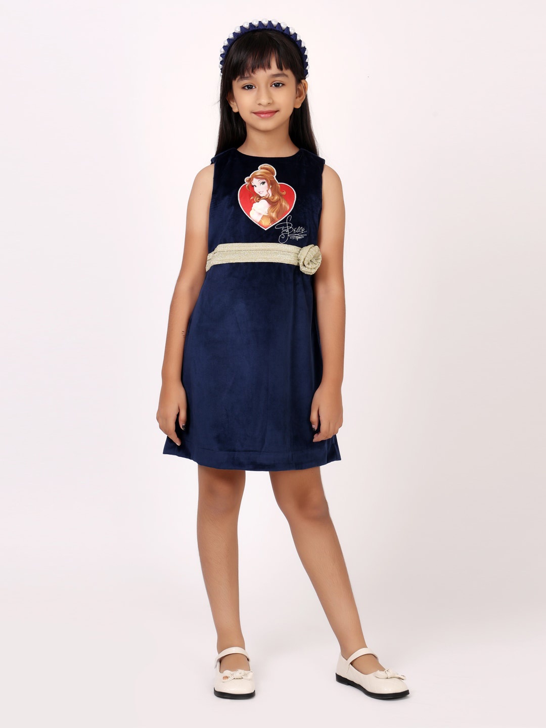

One Friday Girls A-Line Sleeveless Dress, Navy blue