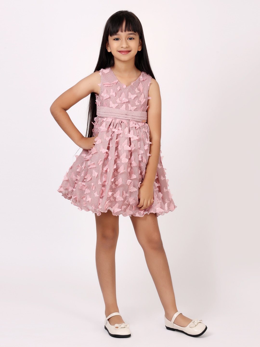 

One Friday Self Design Fit & Flare Dress, Mauve