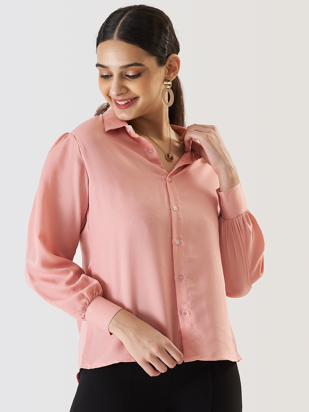 

Prettify Women Pink Casual Shirt