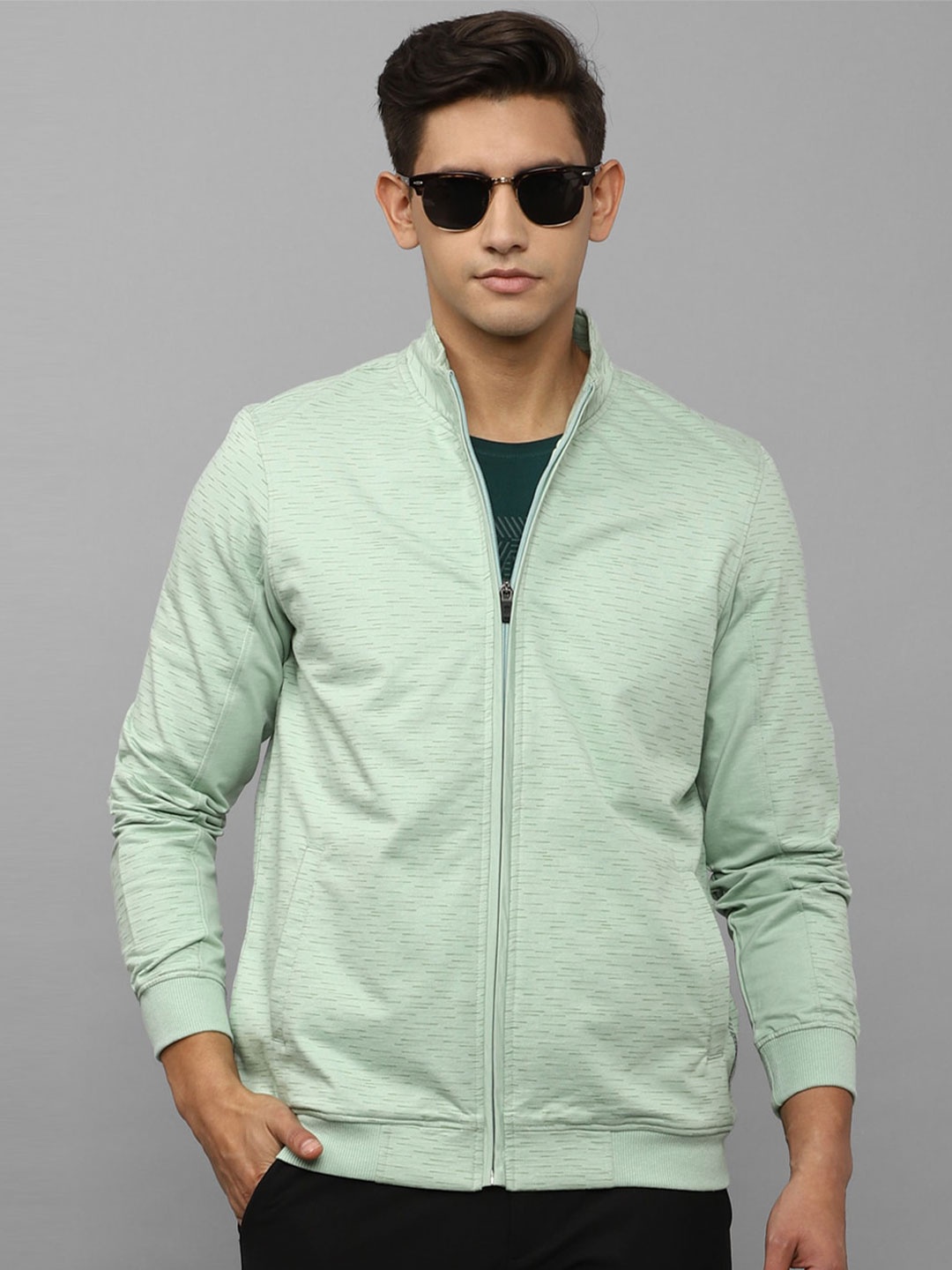 

Louis Philippe Sport Men Green Cotton Sweatshirt