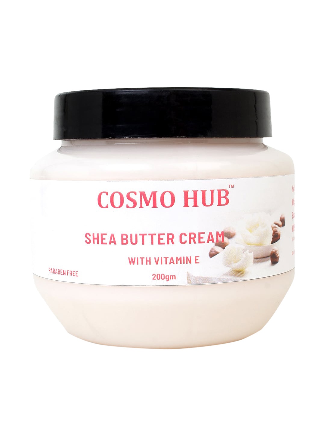 

COSMO HUB Paraben Free Shea Butter Cream with Vitamin E - 200g, Off white