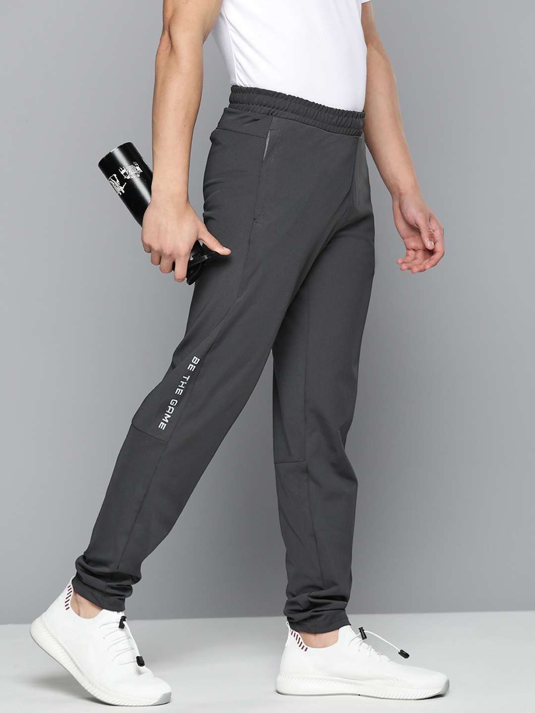 

Alcis Men Solid Slim Fit Sports Track Pants, Black