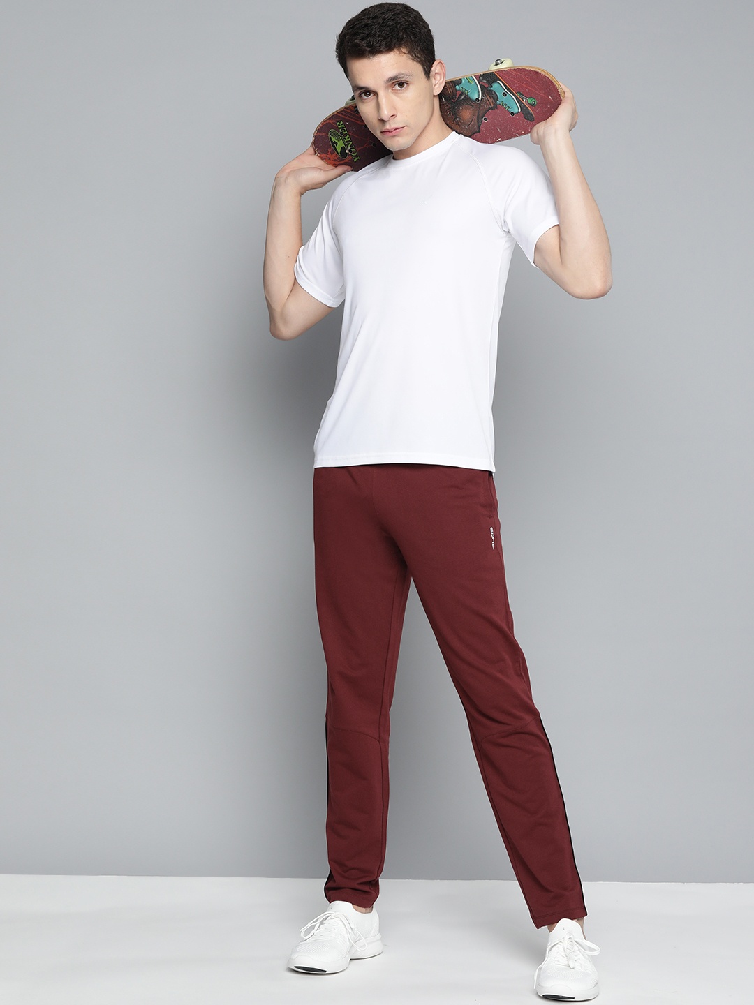 

Alcis Men Solid Rapid-Dry Track Pants, Maroon