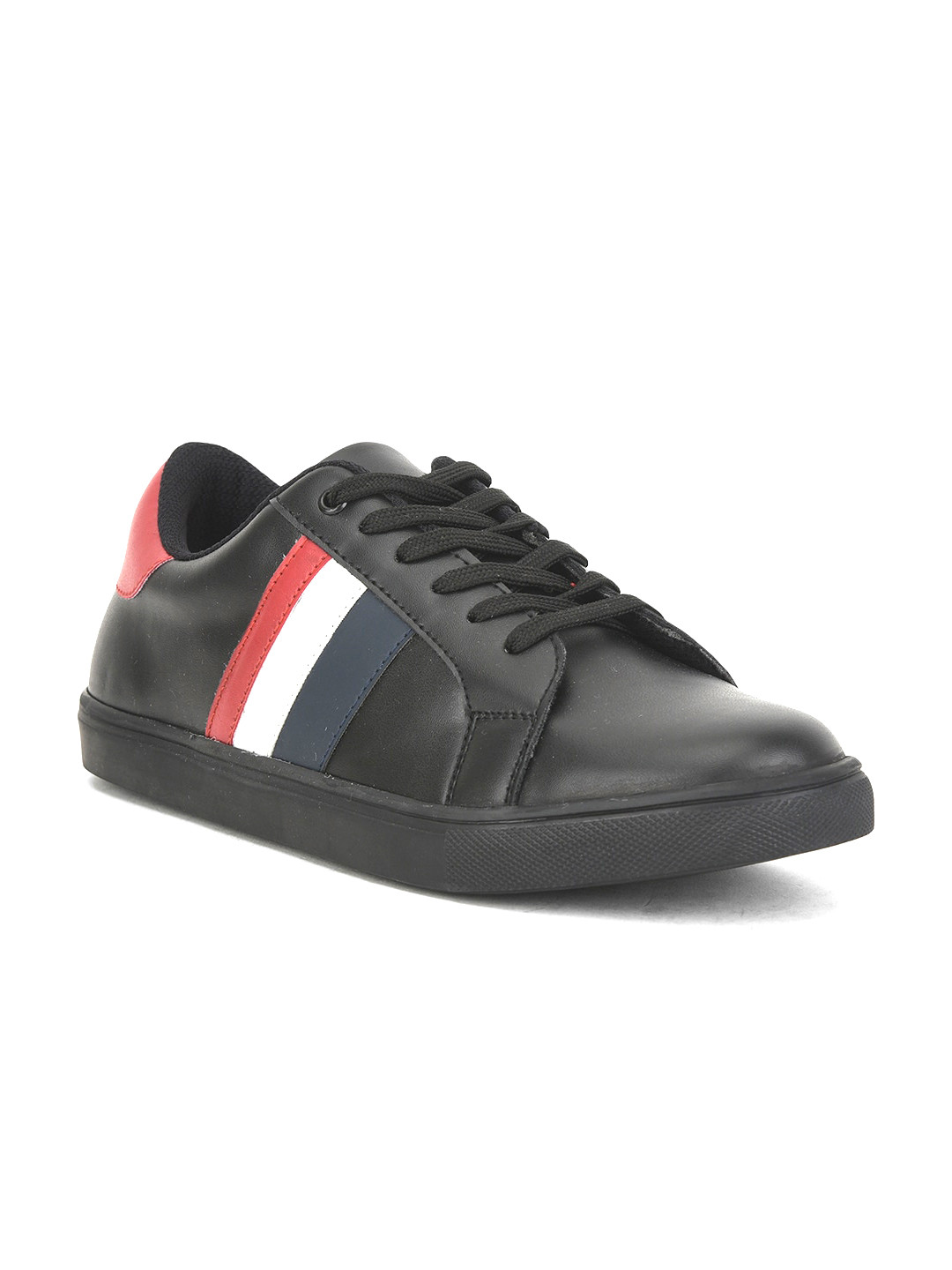 

COBB Men Black Striped PU Sneakers