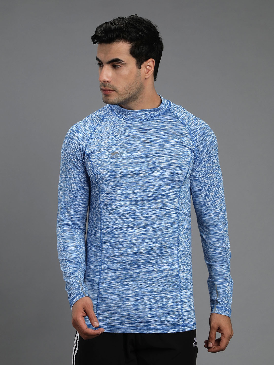 

Shiv Naresh Men Blue Printed Cotton T-shirt